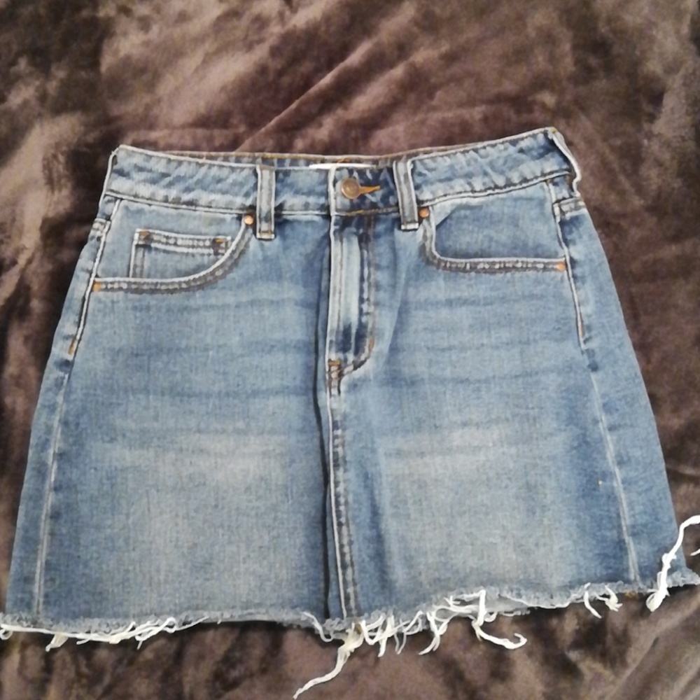 Denim mini skirt